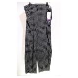 Jules & Leopard Curve Size 1X Full on Wide Leg Cro