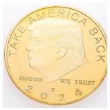 24kt Gold Overlay - Trump 2024, Medallion