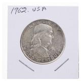 USA 1962 Silver Jefferson Half Dollar