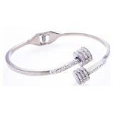 Cuff Bangle Style Bracelet Bead Set Swarovski Crys