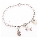 Vintage Sterling Silver Charm Bracelet