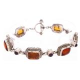 Vintage Amber Stone Bracelet
