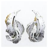 Sarah Coventry Earrings - Clip Ons Leaf Design