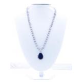 MM Designer Necklace -Tennis Style Necklace w. Swa
