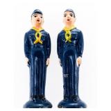 Lot 2 Fine Porcelain Hand Painted Antique Soldier