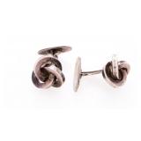 Vintage 925 Sterling Silver Knot Style Cufflinks