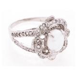 925 Sterling Silver Oval Shape Firey Opal Ring