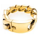 24kt G. P. /Stainless Steel Heavy Link Bracelet