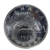 Canada 1975 Nickel Dollar Det. Jewel SP67 ICCS1