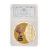 24kt Gold Foil Medallion -  Peanuts Series - Snoop
