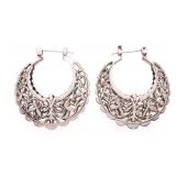 Vintage Silver Earrings Lever Backs