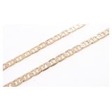 18kt BGO Flat Design Link Necklace  18"