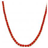 22 " Red Crystal Elements - Tennis Necklace  (407