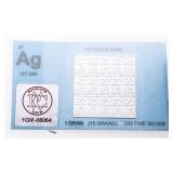 Ag - .999 Fine Silver Bullion - 15 x 1GR Bars Seal