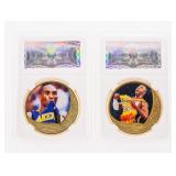 Lot 2 - 24kt Gold Overlay Medallions - Kobe Bryant