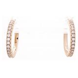 18kt BGO  Hoop Earrings Stud Back