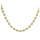 24kt GP Solid Bead Necklace 22"