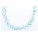 10 Kt Gold, Genuine Blue Topaz Bead Choker Style N