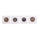 Group of 4 Canada Silver & Nickel Fifty Cents -195