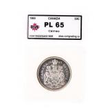 Canada 1965 Silver Fifty Cents Cameo PL65 KSA