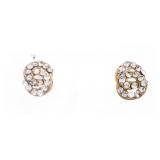 18kt BGO "S" Design gemstone Stud Earrings