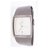 "OBAHU"Harmony Swiss Watch w/ date Square White