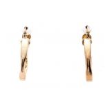 18kt Oro Laminado Flat Style Hoop Earrings
