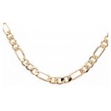 18kt Oro Laminado Figaro/Paper Clip 22" Necklace
