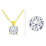 Moissanite Pendant Necklace 1.00ct. D Color, VVS C