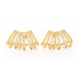 18kt Gold Overlay Multi Hoop Earrings
