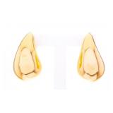 18kt Gold Overlay Tear Drop Style Stud Back Earrin
