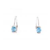 Sterling Silver Genuine Blue Topaz Stud Earrings