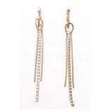 18kt BGO Hoops w/ Multi Chain Earrings