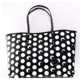 "Michael Kors" Tote Bag Black & White Chrome - B