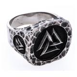 Bold Gothic Style Ring Size 12.5 Stainless Steel