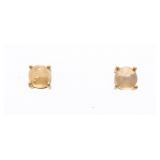Sterling Silver/GF Ethiopian Opal Stud Earrings
