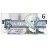 Bank of Canada 1986 Five Dollars Unique Serial (GP