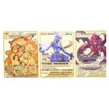 Group of 3 "POKEMON" All Metal Collectible Cards