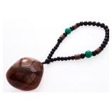 China Antique Sardonyx Handle Piece Agate Stone -