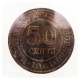 1961H Malaya & British Borneo 50 Cents  KM#4 MS65
