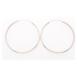 .925 Sterling Silver Braided Hoop Style Earrings