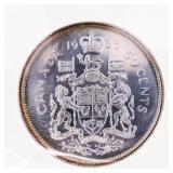 1965 Canada Silver 50 Cents MS 63 Cameo ICCS