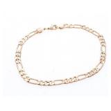 18kt Oro Laminado Figaro Link Bracelet