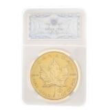 Canada 24kt Gold Foil Replica $50 Maple Leaf Coin