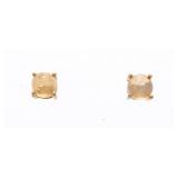 Sterling Silver/GF Ethiopian Opal Stud Earrings