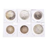 Lot 6 Canada Coins - 3 x Silver Dollars  - 1965, 1