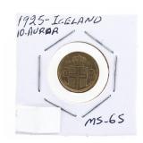 1925 Iceland 10 - AURAR MS65