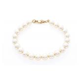18kt Oro Laminado Clasp - Pearl Bracelet 7.5"