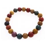 Genuine Jade Multi Colour 6mm Bead Flex Bracelet