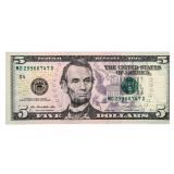 Federal Reserve USA 2013 Five Dollars UNC